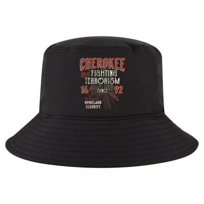 Cherokee Fighting Terrorism Since 1492 Native American Cool Comfort Performance Bucket Hat