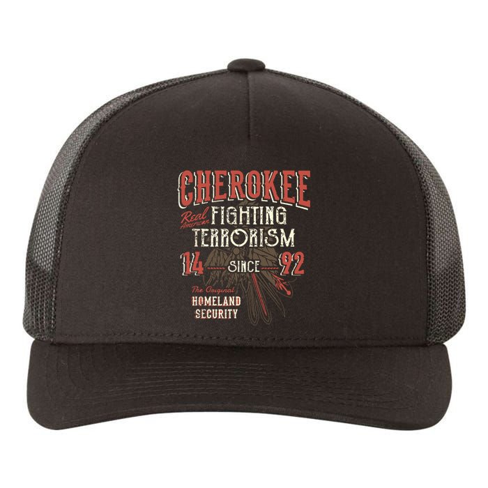 Cherokee Fighting Terrorism Since 1492 Native American Yupoong Adult 5-Panel Trucker Hat