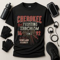 Cherokee Fighting Terrorism Since 1492 Native American Cooling Performance Crew T-Shirt