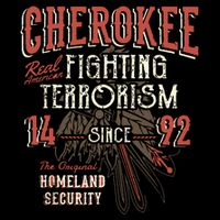 Cherokee Fighting Terrorism Since 1492 Native American Sustainable Bucket Hat