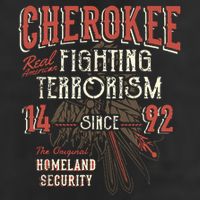 Cherokee Fighting Terrorism Since 1492 Native American Adult Drive Performance Visor