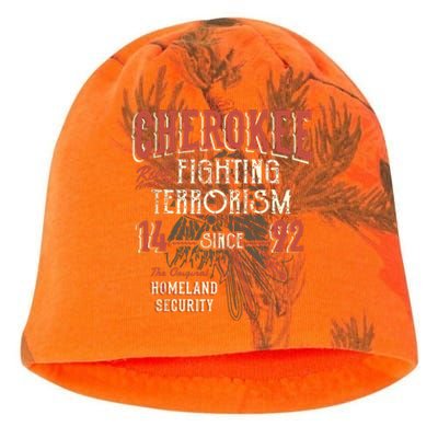 Cherokee Fighting Terrorism Since 1492 Native American Kati - Camo Knit Beanie