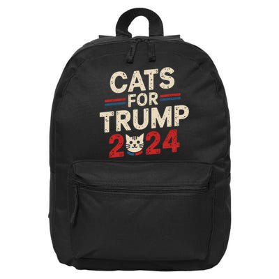 Cats For Trump Funny Election Vintage Gift 16 in Basic Backpack