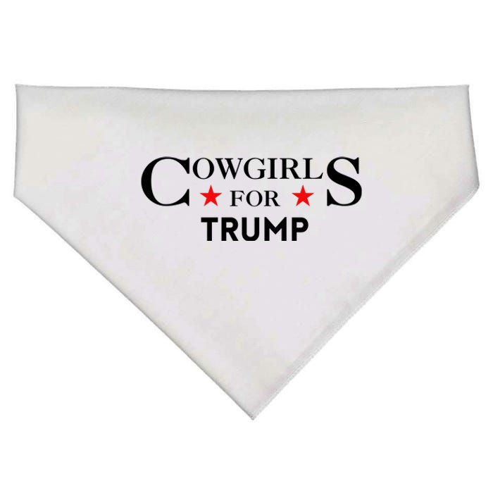 Cowgirls For Trump 2024 USA-Made Doggie Bandana