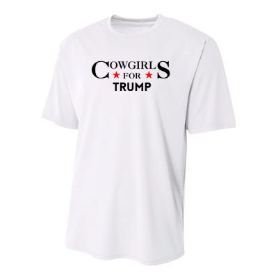 Cowgirls For Trump 2024 Youth Performance Sprint T-Shirt