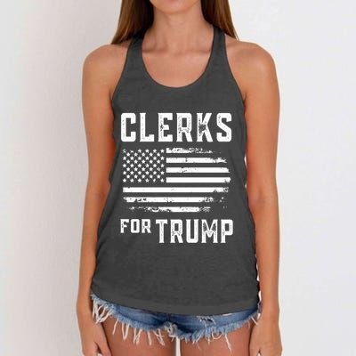Clerks For Trump Meaningful Gift Women's Knotted Racerback Tank