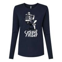 Casual Friday The 13th Womens Cotton Relaxed Long Sleeve T-Shirt