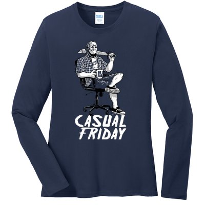 Casual Friday The 13th Ladies Long Sleeve Shirt