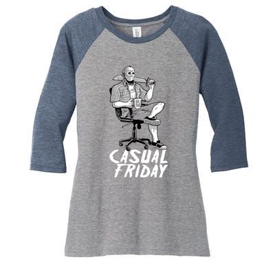 Casual Friday The 13th Women's Tri-Blend 3/4-Sleeve Raglan Shirt