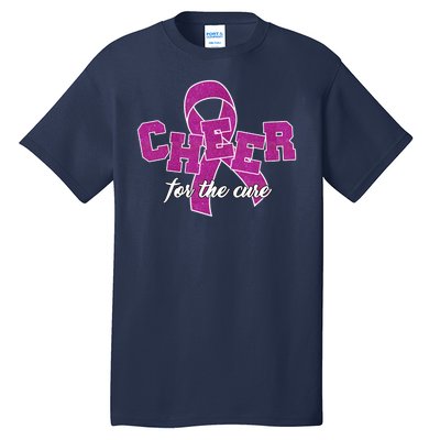 Cheer For The Cure Breast Cancer Awareness Ribbon Tall T-Shirt