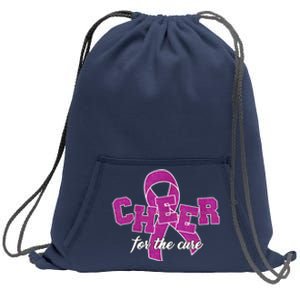 Cheer For The Cure Breast Cancer Awareness Ribbon Sweatshirt Cinch Pack Bag