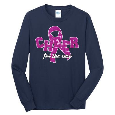 Cheer For The Cure Breast Cancer Awareness Ribbon Tall Long Sleeve T-Shirt