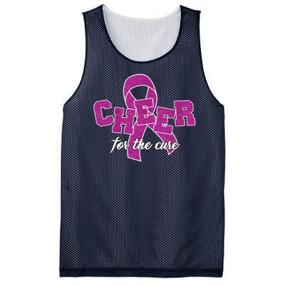 Cheer For The Cure Breast Cancer Awareness Ribbon Mesh Reversible Basketball Jersey Tank