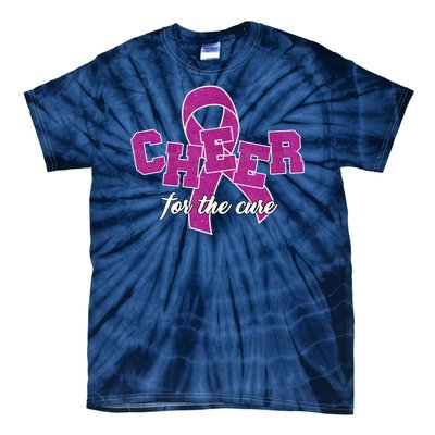 Cheer For The Cure Breast Cancer Awareness Ribbon Tie-Dye T-Shirt