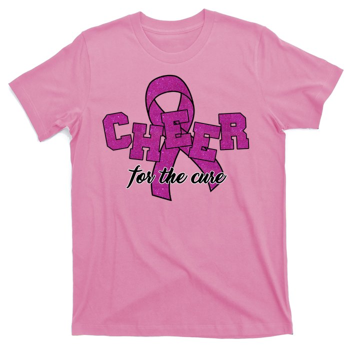 Cheer For The Cure Breast Cancer Awareness Ribbon T-Shirt