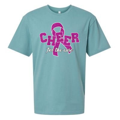 Cheer For The Cure Breast Cancer Awareness Ribbon Sueded Cloud Jersey T-Shirt