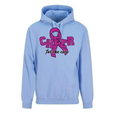 Cheer For The Cure Breast Cancer Awareness Ribbon Unisex Surf Hoodie