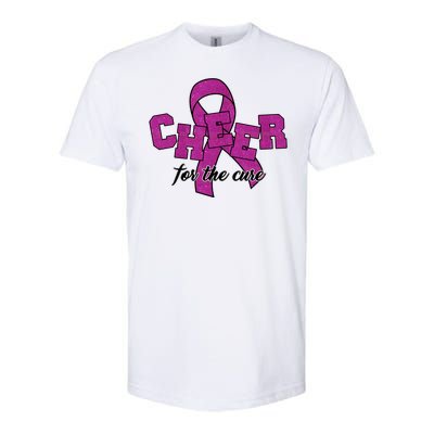 Cheer For The Cure Breast Cancer Awareness Ribbon Softstyle® CVC T-Shirt