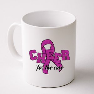 Cheer For The Cure Breast Cancer Awareness Ribbon Coffee Mug