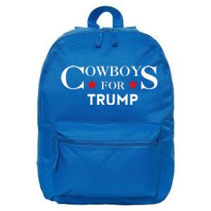 COWBOYS For Trump 2024 16 in Basic Backpack