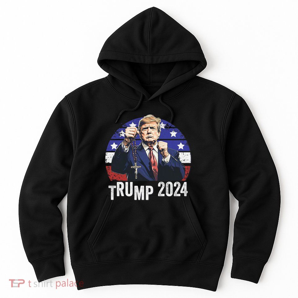 Catholics For Trump 2024 Rosary Election Hoodie