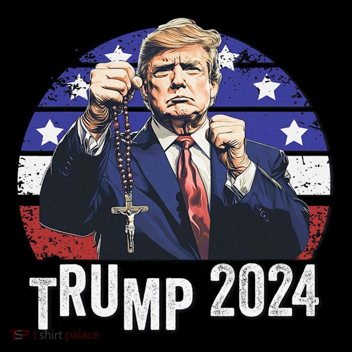Catholics For Trump 2024 Rosary Election T-Shirt