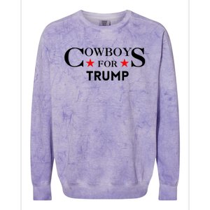 COWBOYS For Trump 2024 Colorblast Crewneck Sweatshirt