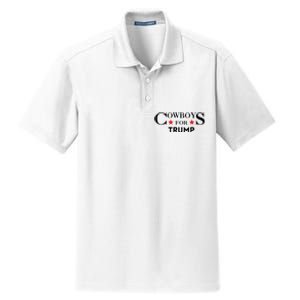 COWBOYS For Trump 2024 Dry Zone Grid Polo