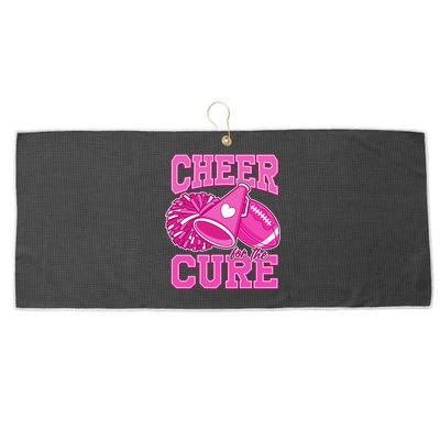 Cheer For The Cure Breast Cancer Awareness Cheerleader Large Microfiber Waffle Golf Towel