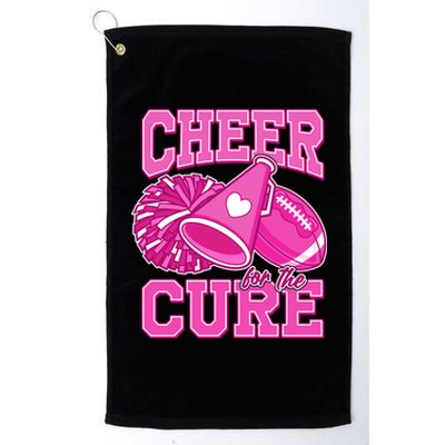 Cheer For The Cure Breast Cancer Awareness Cheerleader Platinum Collection Golf Towel