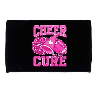 Cheer For The Cure Breast Cancer Awareness Cheerleader Microfiber Hand Towel