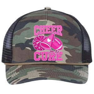 Cheer For The Cure Breast Cancer Awareness Cheerleader Retro Rope Trucker Hat Cap