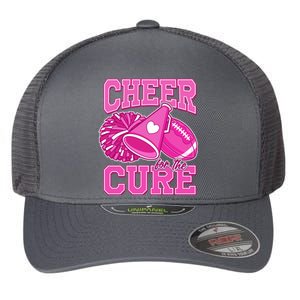 Cheer For The Cure Breast Cancer Awareness Cheerleader Flexfit Unipanel Trucker Cap