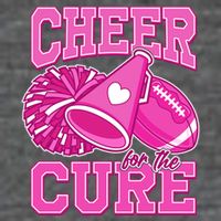 Cheer For The Cure Breast Cancer Awareness Cheerleader Women's V-Neck T-Shirt