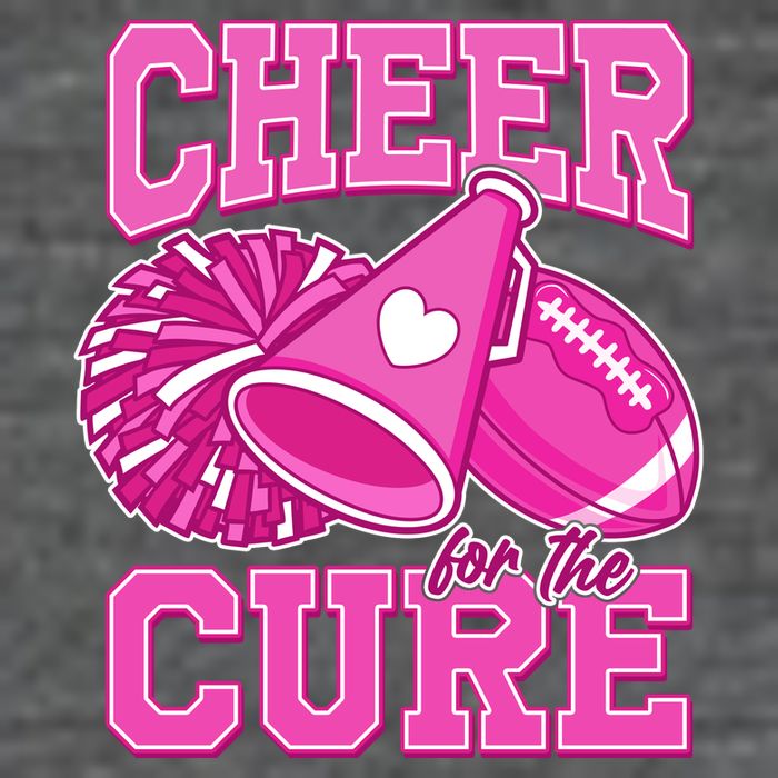 Cheer For The Cure Breast Cancer Awareness Cheerleader Women's V-Neck T-Shirt