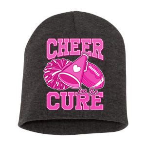 Cheer For The Cure Breast Cancer Awareness Cheerleader Short Acrylic Beanie