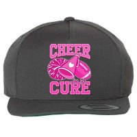 Cheer For The Cure Breast Cancer Awareness Cheerleader Wool Snapback Cap