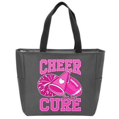 Cheer For The Cure Breast Cancer Awareness Cheerleader Zip Tote Bag