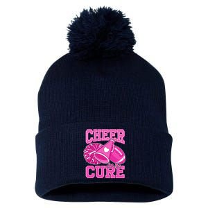 Cheer For The Cure Breast Cancer Awareness Cheerleader Pom Pom 12in Knit Beanie