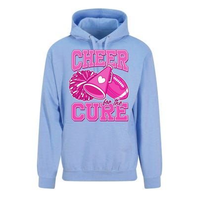 Cheer For The Cure Breast Cancer Awareness Cheerleader Unisex Surf Hoodie