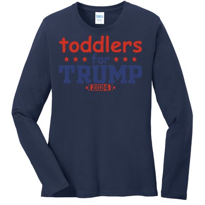 Cute For Trump 2024 Funny Trump Gift Ladies Long Sleeve Shirt