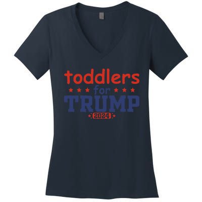 Cute For Trump 2024 Funny Trump Gift Women's V-Neck T-Shirt