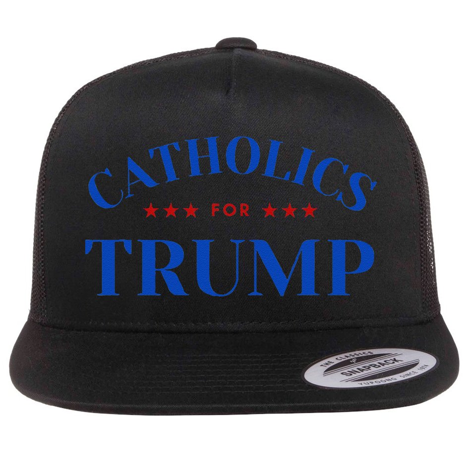 Catholics For Trump Usa Election Flat Bill Trucker Hat