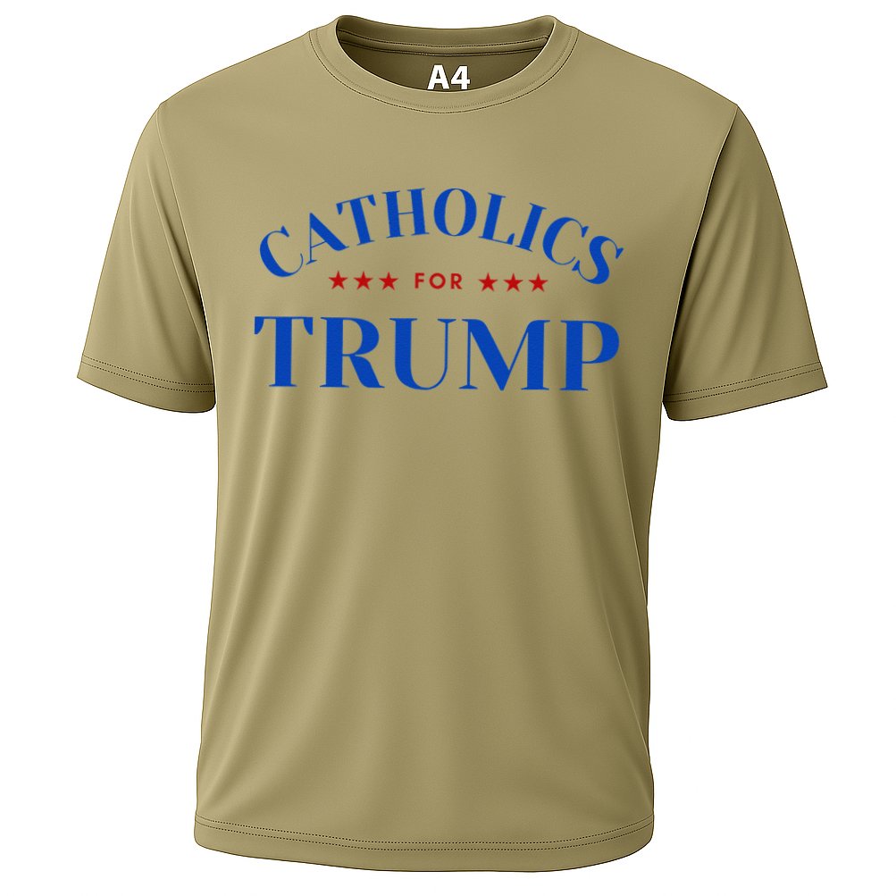 Catholics For Trump Usa Election Cooling Performance Crew T-Shirt