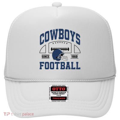 Cowboys Football Team Supporter Sice 1960 High Crown Mesh Back Trucker Hat