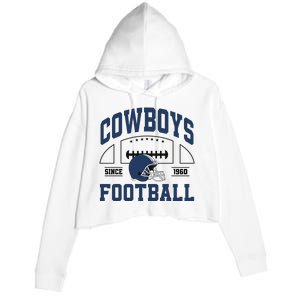 Cowboys Football Team Supporter Sice 1960 Crop Fleece Hoodie