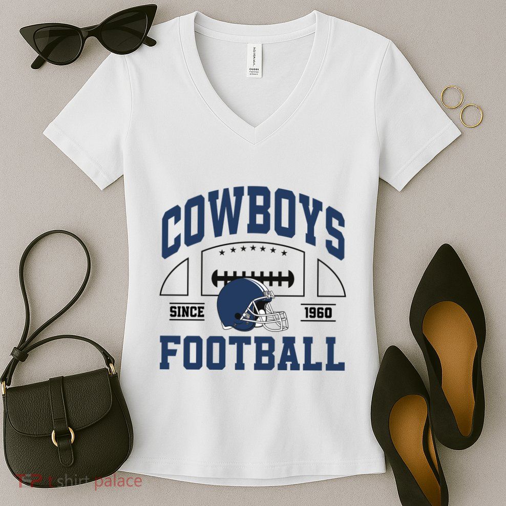 Cowboys Football Team Supporter Sice 1960 Women's V-Neck T-Shirt