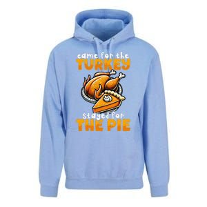 Came For The Turkey Stayed For The Pie Funny Thanksgiving Unisex Surf Hoodie