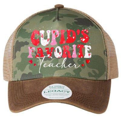 Cupid's Favorite Teacher Retro Valentines Day Legacy Tie Dye Trucker Hat