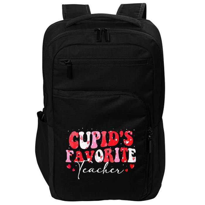 Cupid's Favorite Teacher Retro Valentines Day Impact Tech Backpack